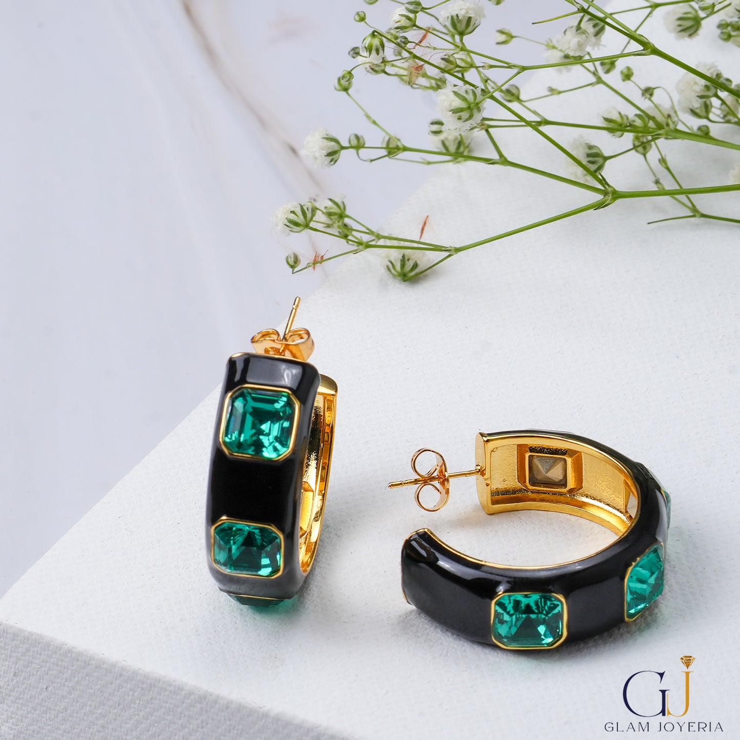 Glamorous Black hoops