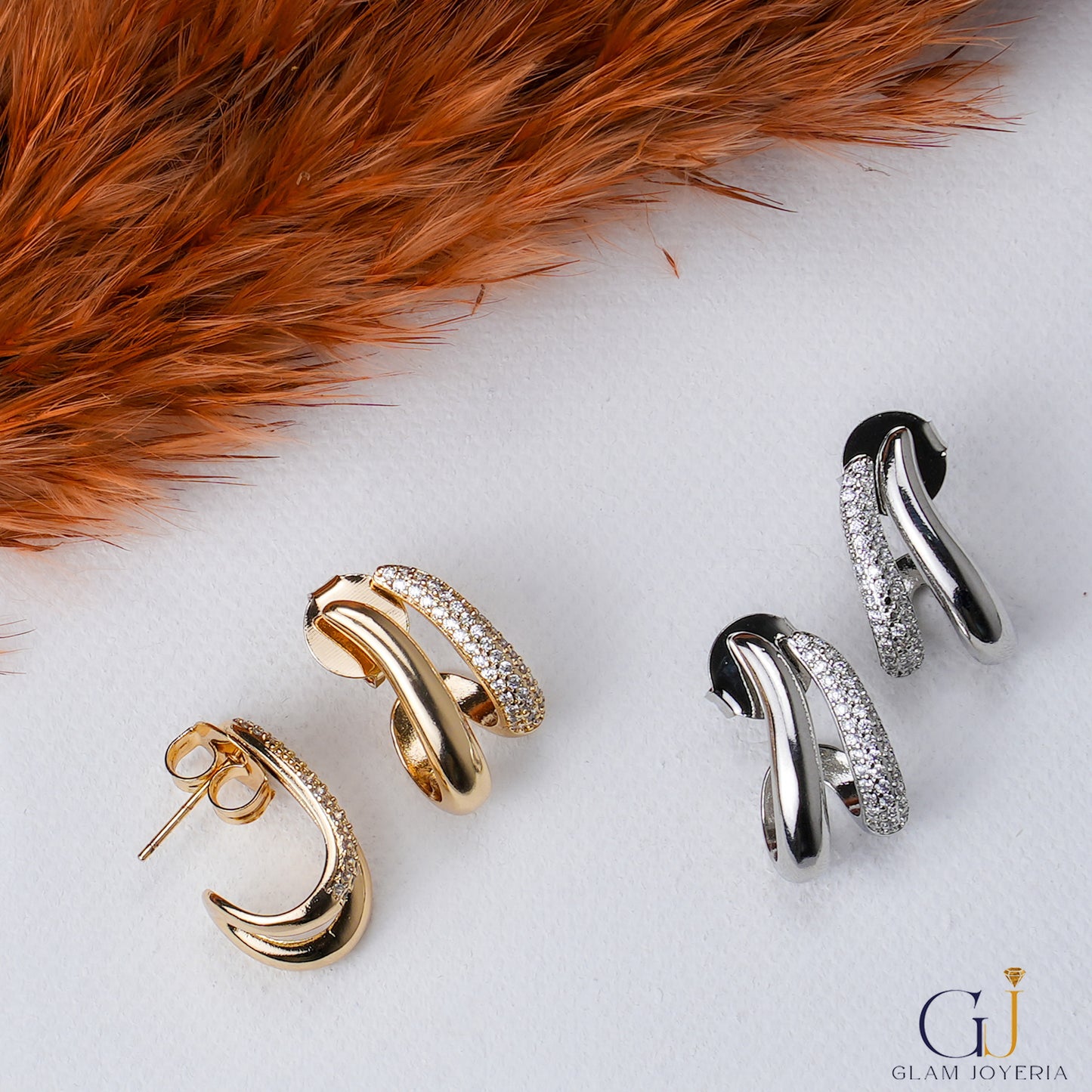 Half Bali style earrings