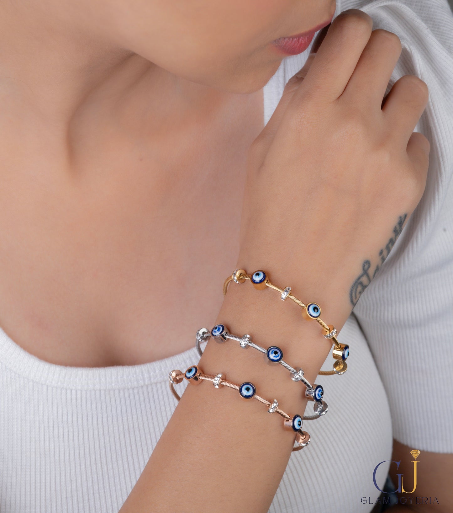 Magnetic evil eye Bracelets