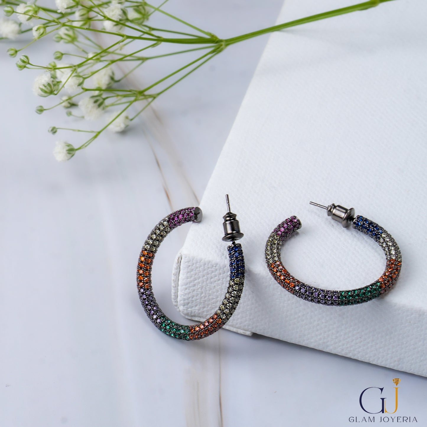 Dazzling Multi coloured hoops