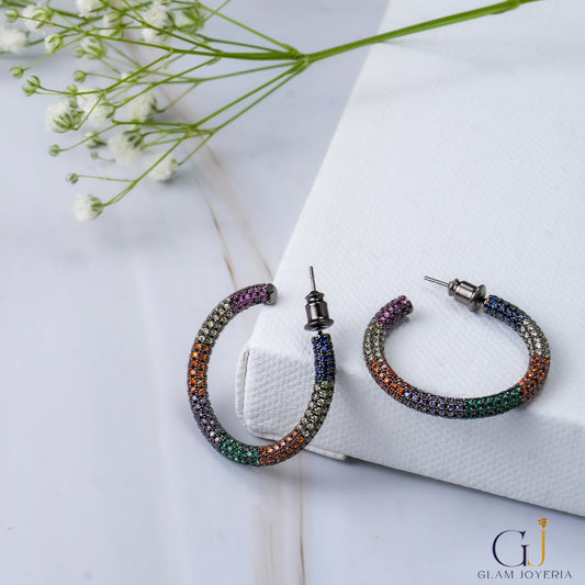 Dazzling Multi coloured hoops