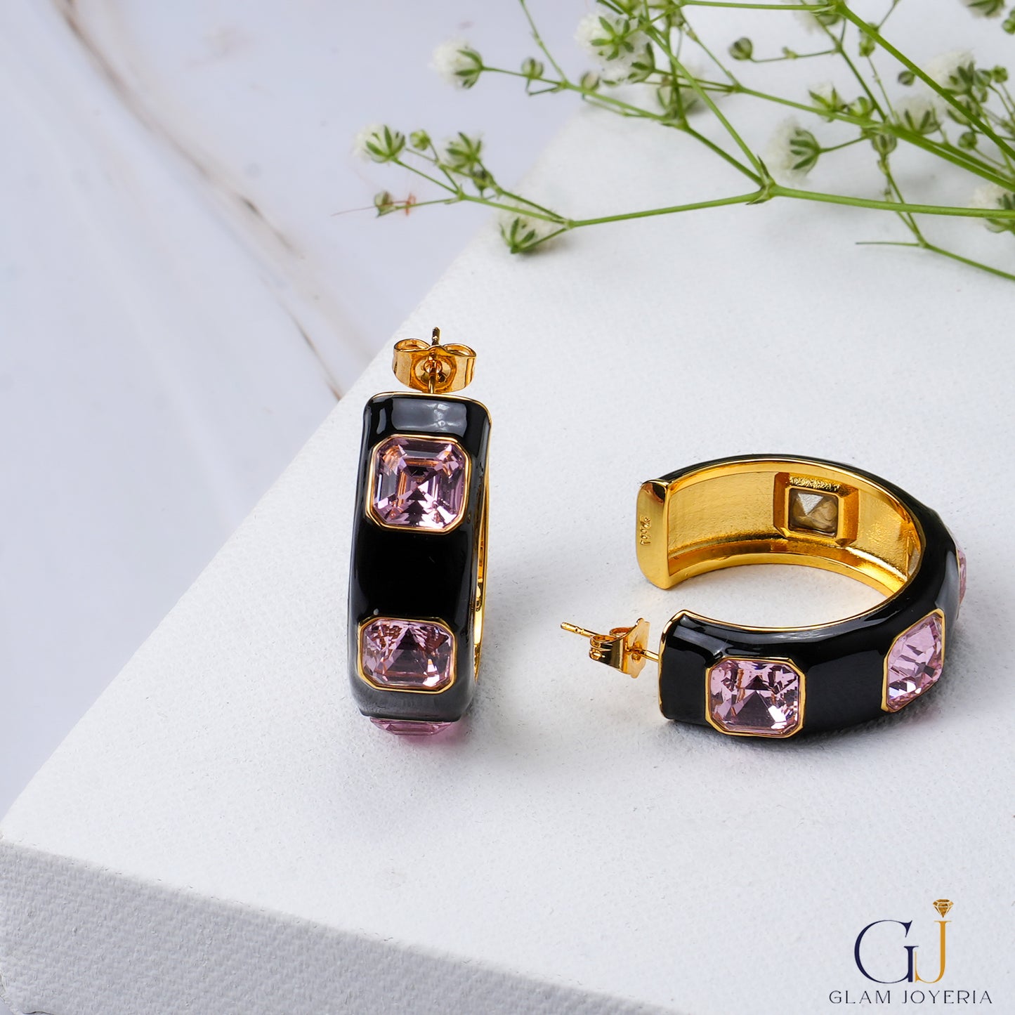 Glamorous Black hoops