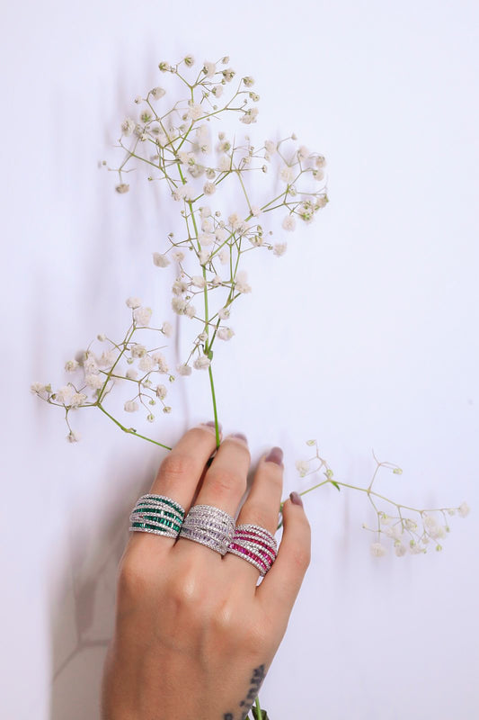 Coloured band ring