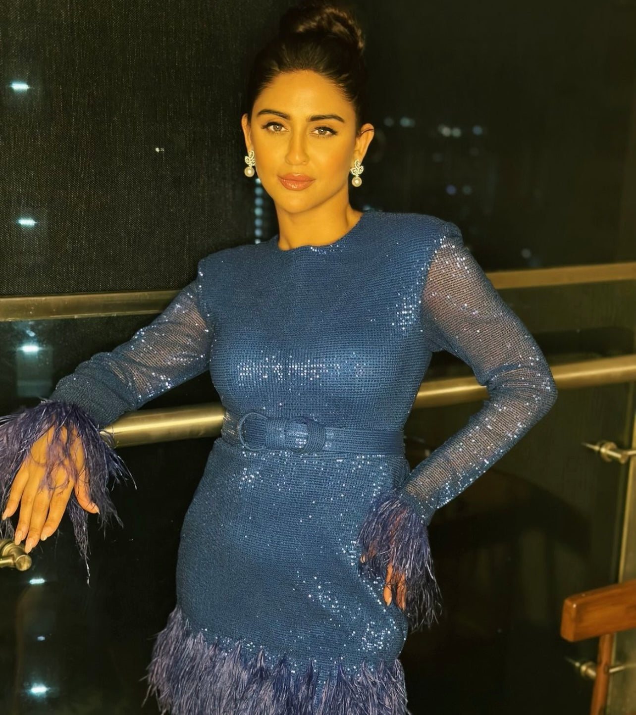 Krystle D’Souza pearl drop earrings