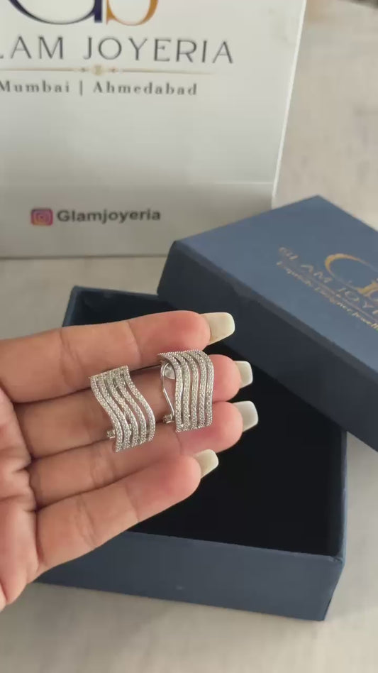 AURA HALF HOOP EARRINGS